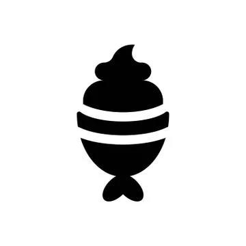 Fish-Shaped Ice Cream vector illustration, Sweets solid style icon Stock Illustration