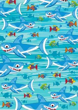Fish &amp; Sharks Pattern Stock-Illustration