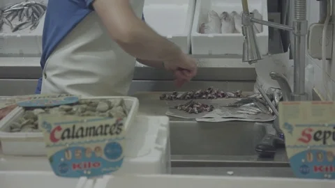 Fish shop Stock Footage 77154948