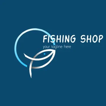 Fish shop logo Stock Illustration