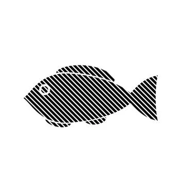 Fish sign on white. Stock Illustration