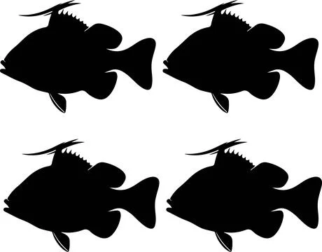 FISH silhouette Illustrazione stock