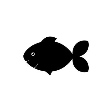 Fish silhouette logo vector Stock Illustration