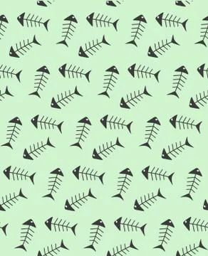 Fish silhouette pattern Stock Illustration