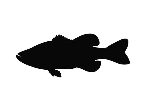 Fish silhouette vector art Stock Illustration