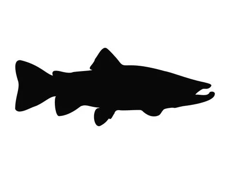 Fish silhouette vector art Illustrazione stock