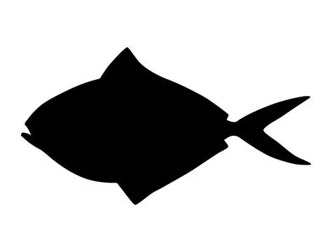 Fish silhouette vector art Stock Illustration