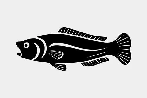 Fish silhouette vector イラスト素材