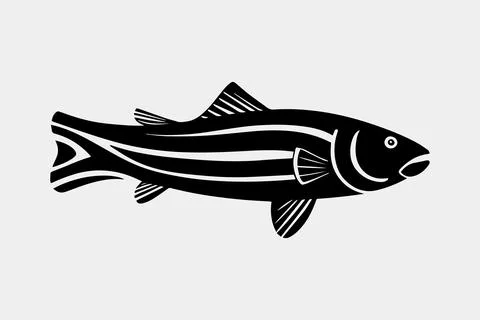 Fish silhouette vector イラスト素材