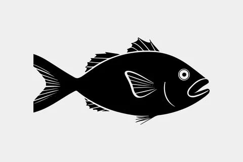 Fish silhouette vector イラスト素材