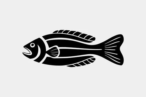 Fish silhouette vector イラスト素材