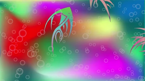 Fish silhouettes on colorful background Stock Footage 146973049