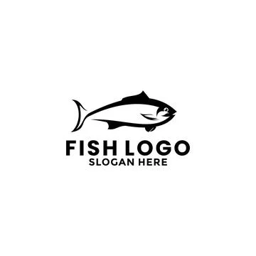 Fish simple Logo icon vector, fish line illustration logo template Stock Illustration