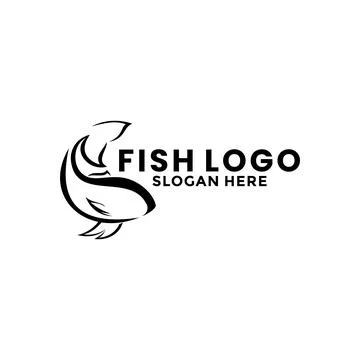 Fish simple Logo icon vector, fish line illustration logo template Stock Illustration