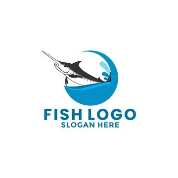Fish simple Logo icon vector, fish line illustration logo template Stock Illustration