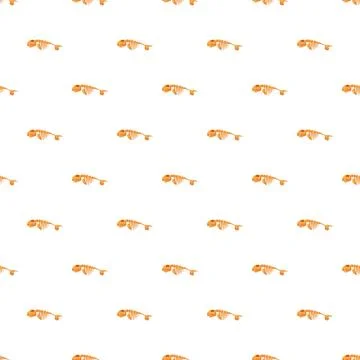 Fish skeleton bones forming a seamless pattern イラスト素材