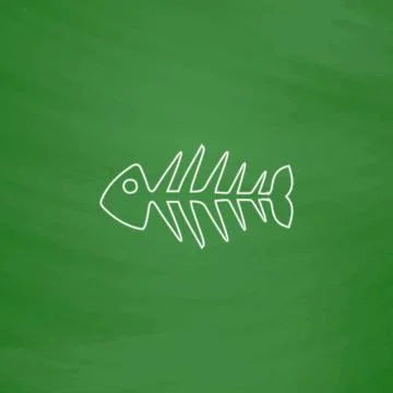 Fish skeleton computer symbol Stock Illustration