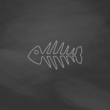 Fish skeleton computer symbol Stock Illustration