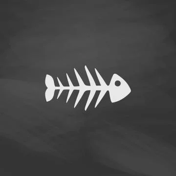 Fish skeleton computer symbol Stock Illustration
