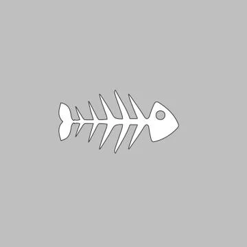 Fish skeleton computer symbol Stock Illustration
