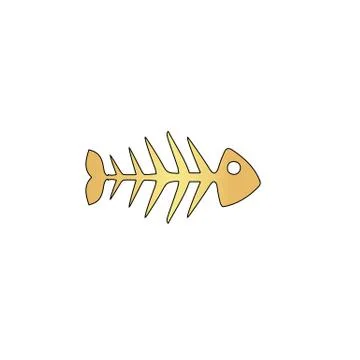 Fish skeleton computer symbol Stock Illustration