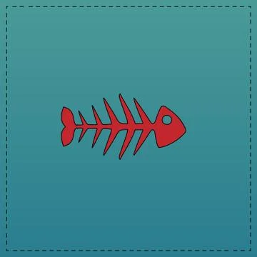 Fish skeleton computer symbol 스톡 일러스트