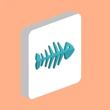 Fish skeleton computer symbol イラスト素材