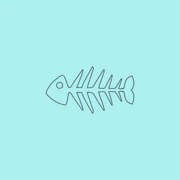 Fish skeleton Stock Illustration