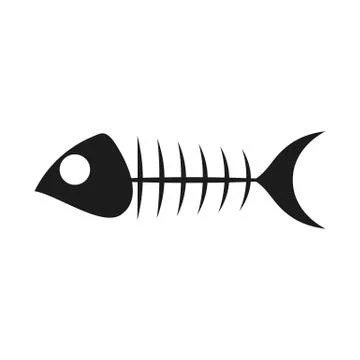 Fish skeleton line icon. Stock Illustration