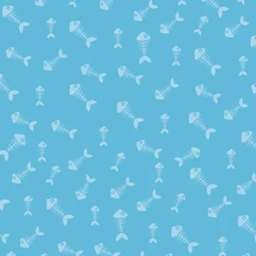 Fish skeleton pattern background Illustrazione stock