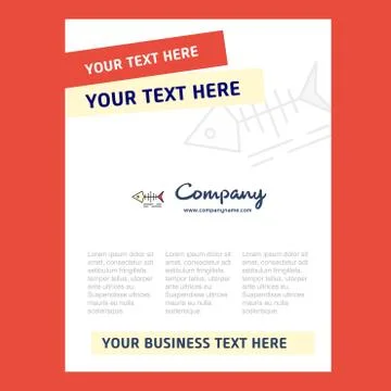 Fish skull Title Page Design for Company profile ,annual report, presentation Stock Illustration