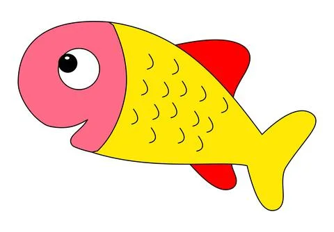A fish smiling vector illustration Stock Illustration