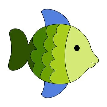 An fish smiling vector illustration Stock Illustration