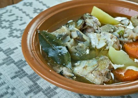 Fish soup with whitefish Stock Photos
