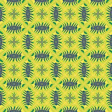 Fish spines green pattern Stock Illustration