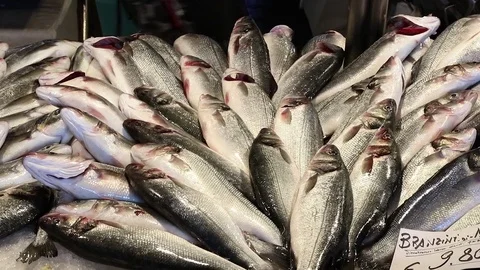 Fish stall Stock Footage 83620169