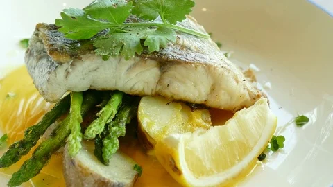 Fish steak Stock Footage 76122638