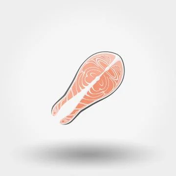 Fish steak. Icon Stock Illustration