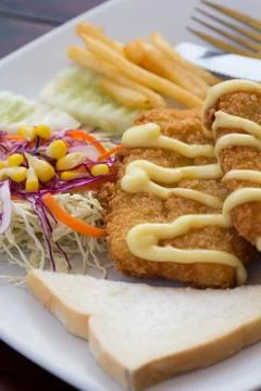 Fish steak. Stock Photos