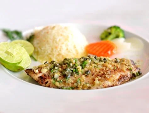 Fish steak Stock Photos