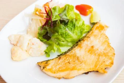 Fish steak Stock Photos