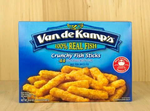 Fish sticks box Stock Photos