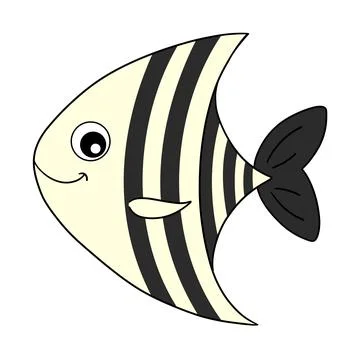 Fish. Striped fish. Fish vector. Stock Illustration