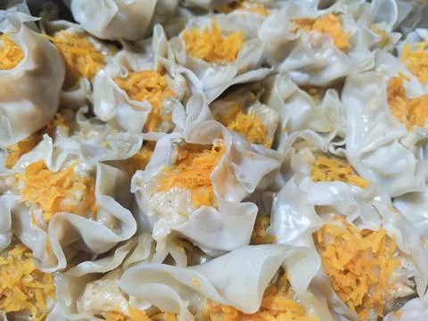 Fish stuffed dumplings Stock Photos