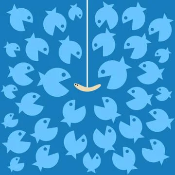 Fish supply and demand Stock Illustration