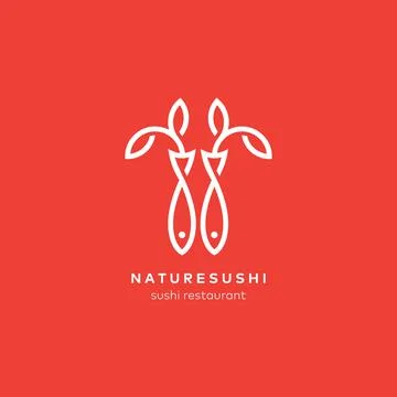 Fish Sushi Logo Stock Illustration