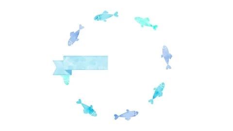 Fish swimming animation for title background 動画素材 309314256