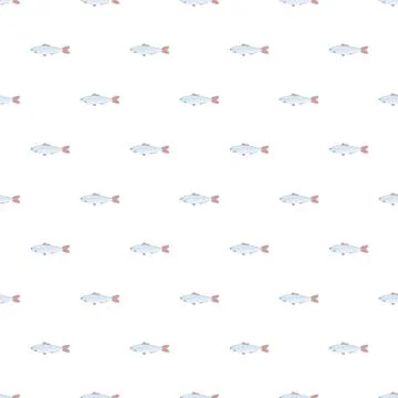 Fish swimming seamless pattern background illustration Stockillustratie