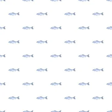 Fish swimming seamless pattern background illustration 스톡 일러스트