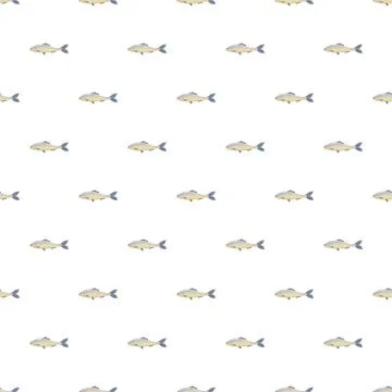 Fish swimming seamless pattern background design Illustrazione stock